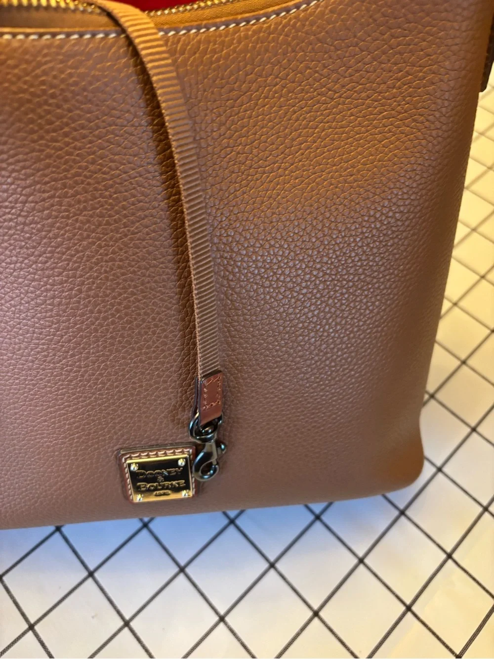 Dooney & Bourke Tan Pebble Grain Hobo